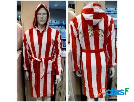 R.SPORTING Albornoz Rayas Rojo T-0