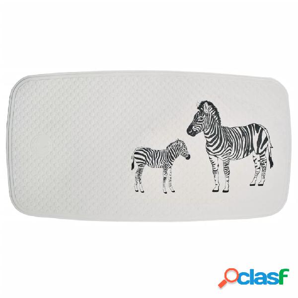 RIDDER Alfombrilla de ducha Zebra blanco y negro 38x72 cm