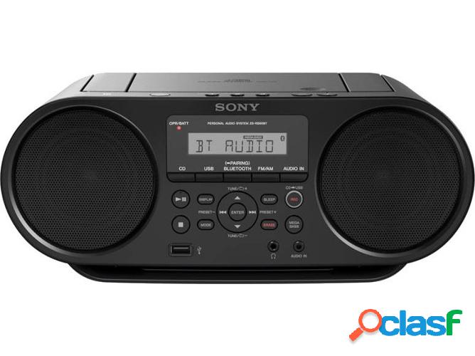 Radio Boombox c/ Lector CD SONY ZS-RS60BT (Negro - Digital -