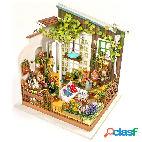 Robotime Kit de miniatura DIY Miller's Garden con luz LED