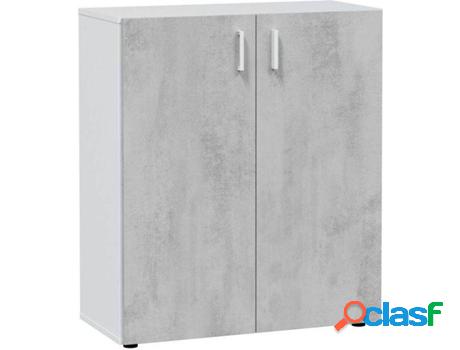 Ropero HABITDESIGN Blanco - Cemento (Melamina, PVC - 80 x 92