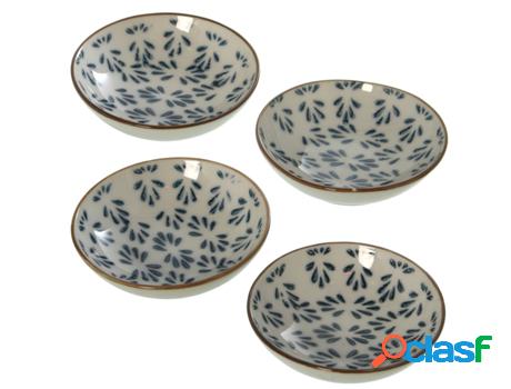 Set 4 Cuencos Blanco Y Negro DRW (8,3x2,5cm)