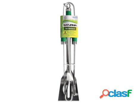 Set complementos para barbacoa 3 piezas. (espatula, pinzas y