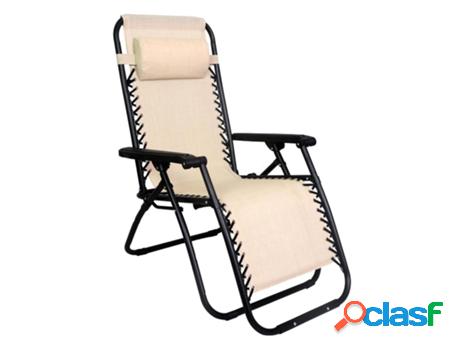 Silla playa con reposa pies tipo tumbona plegable 90x60x110