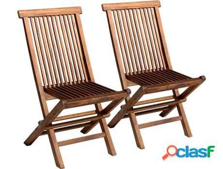 Sillas BENEFFITO Salento (Castaño - Madera Teca - 45 x 40 x