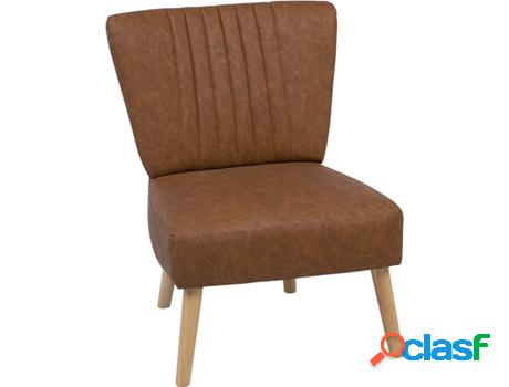 Sillón Vaasa (Marrón - Piel Sintética -60x61x85 cm)