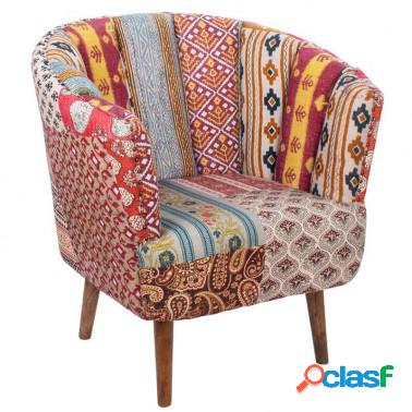 Sillón tapizado patchwork