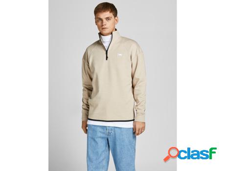 Sudadera JACK & JONES Hombre (S - Beige)