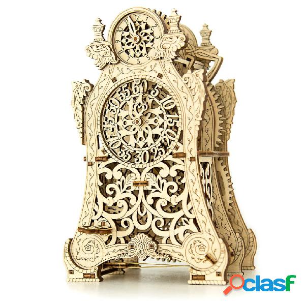 WOODEN CITY Maqueta a escala de reloj mágico de madera