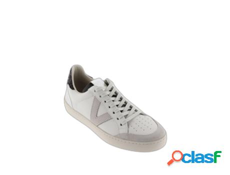 Zapatillas de Cuero Multimaterial Para Mujer VICTORIA