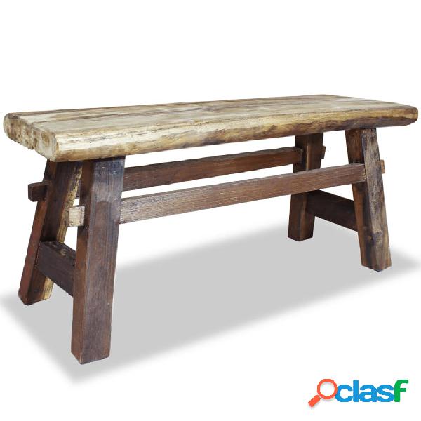 vidaXL Banco de madera maciza reciclada 100x28x43 cm