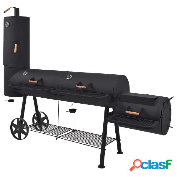 vidaXL Barbacoa ahumador fuerte de carbón estante inferior