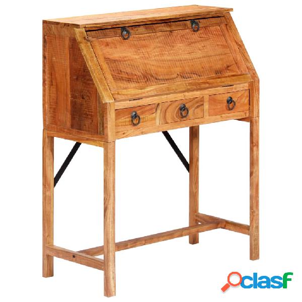 vidaXL Escritorio de madera maciza de acacia 90x40x107 cm