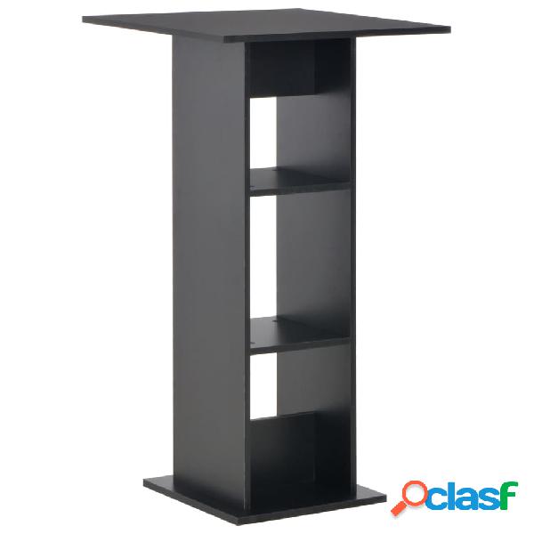 vidaXL Mesa de bar color negro 60x60x110 cm