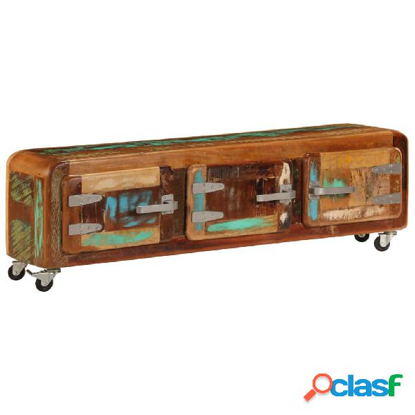 vidaXL Mueble para la TV madera maciza reciclada 120x30x37