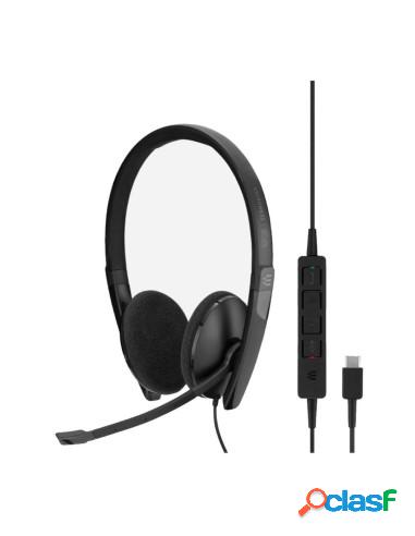 AURICULAR + MIC SENNHEISER DIADEMA ADAPT 160 USB-C BLACK