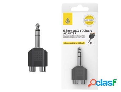 Adaptador Splitter Jack 6.3Mm M Para 2 Rca F ONEPLUS Nb1380