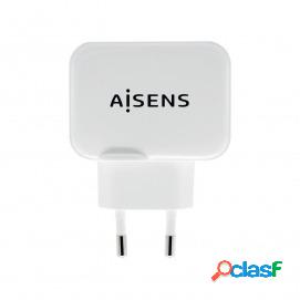 Aisens - Cargador Usb 17w 5v/3.4a, 2xusb Con Control Ai,