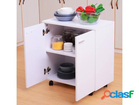 Armário WC HOMCOM 02-0627 (MFC - Blanco - 60x35x65cm)
