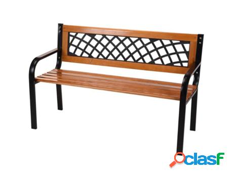 Banco madera metal 118x50 cm