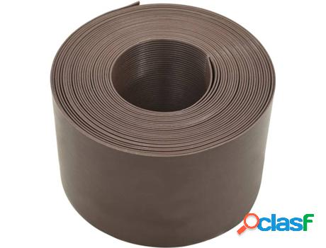 Borde para Jardín VIDAXL PE 15cm (Castaño - 1000x15 cm -