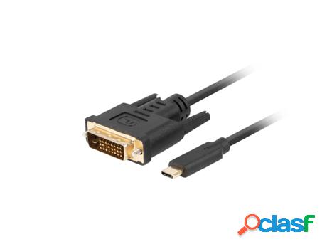 Cabo Usb C para Dvi-D Lanberg Ca-Cmdv-10Cu-0005-Bk Preto 500