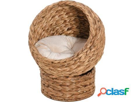 Cama para Perros y Gatos PAWHUT (Marrón - 42x33x52cm -
