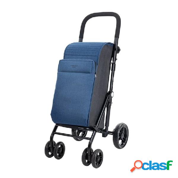 Carro compra carlett urban duo 4 ruedas giratorias azul