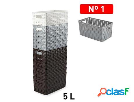 Cesta rattan n1 5l 28x15 cm surtida