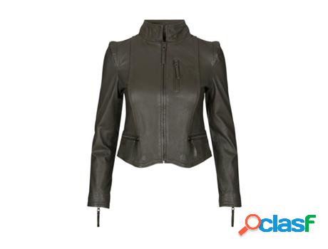 Chaqueta MDK Piel Mujer (36 - Verde)