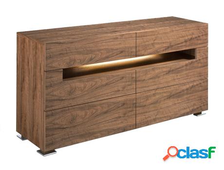 Cómoda ANGEL CERDÁ S.L. 7076 (Marrón - MDF, Madera, Acero