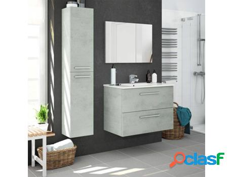 Columna de Baño Athena 2 Puertas ARKITMOBEL (Gris - Cemento