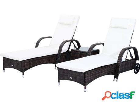 Conjunto de Jardín OUTSUNNY 862-011BN (200x73x103 cm)