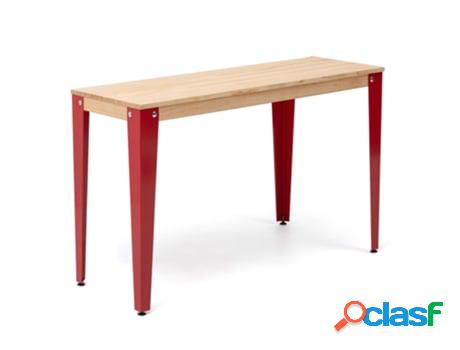 Consola BOX FURNITURE Lunds (Rojo - Madera y Acero - 70 x 39