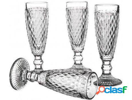 Copas HOGAR Y MÁS Transparente Elegante Diamond Cuatro