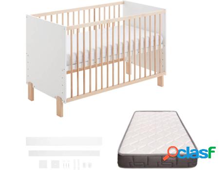 Cuna COOL DREAMS Umami (Blanco - Madera haya - 65x124x80 cm)