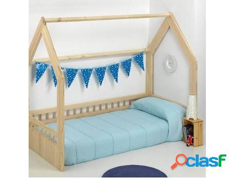Edredón Ajustable Rayas Azul 90 cm