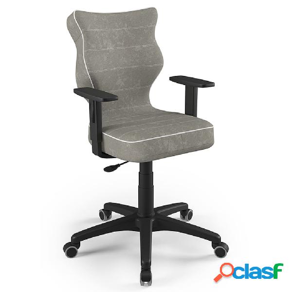 Entelo Silla juvenil ergonómica Duo Black Visto 03 gris