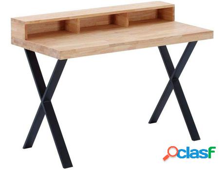 Escritorio ABECEDARIO X-Loft Negro y Marrón (120 x 88 x 60