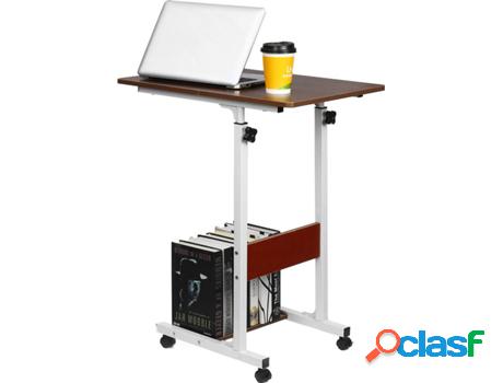 Escritorio INSNA Ajustable Marrón (60x40x72-86 cm - Acero y