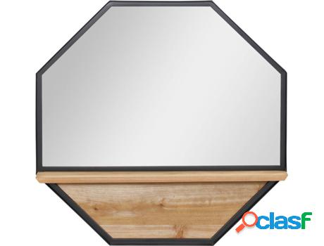Espejo Decorativo HOMCOM 830-606V00BK 61x8.4x61 cm Negro y