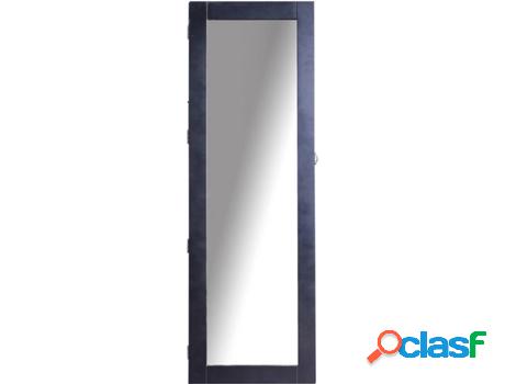 Espejo y joyero de Pared HOMCOM 833-102BK