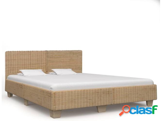 Estructura de Cama VIDAXL artesanal en mimbre natural