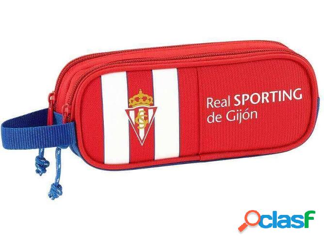 Estuche Doble SPORTING DE GIJÓN Doble (21x8x6cm)