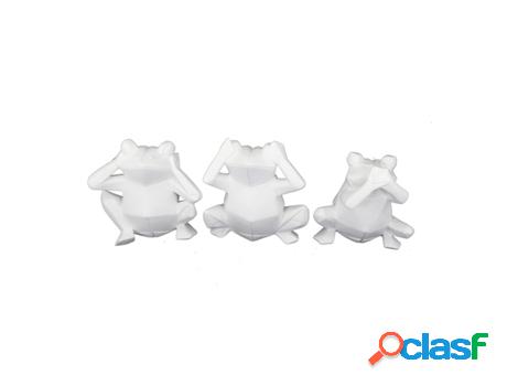 Figura Decorativa DKD HOME DECOR Blanco Resina Rã Moderno