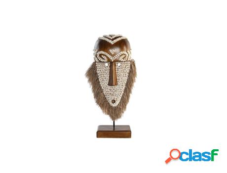 Figura Decorativa DKD HOME DECOR Natural Máscara Fibra