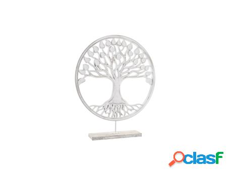 Figura Decorativa DKD HOME DECOR Árvore Metal Marron Blanco