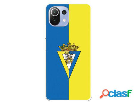 Funda para Xiaomi Mi 11 Lite del Cádiz Escudo Fondo Bicolor