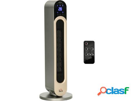 Homcom Calefactor Cerámico De Torre 1100/2200W Calentador