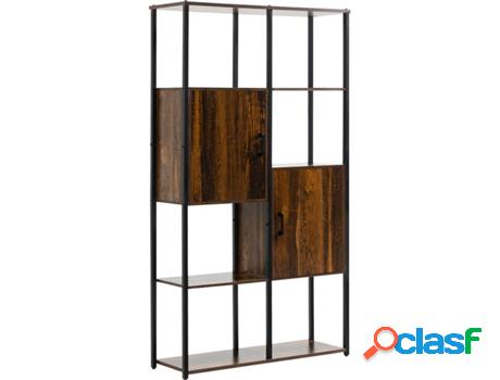 Homcom Estantería Librería Industrial De 4 Niveles